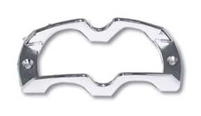 CHROME METAL LIGHT GUARD 140MM X 57MM