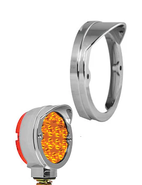 Chrome Plastic Bezel w' visor