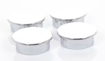 Endcap Mudguard Pole Chrome 4 Pack