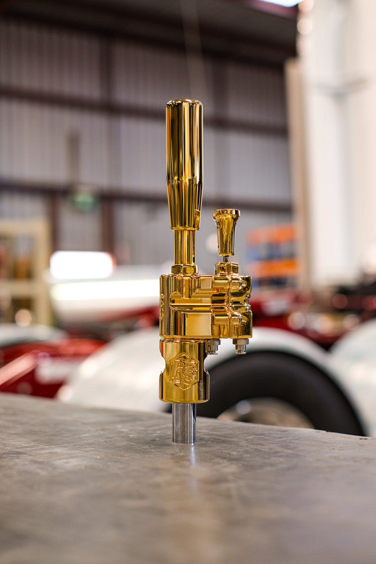 Old School Gear Shifter- 18-15-13 Speed- Gold Plated