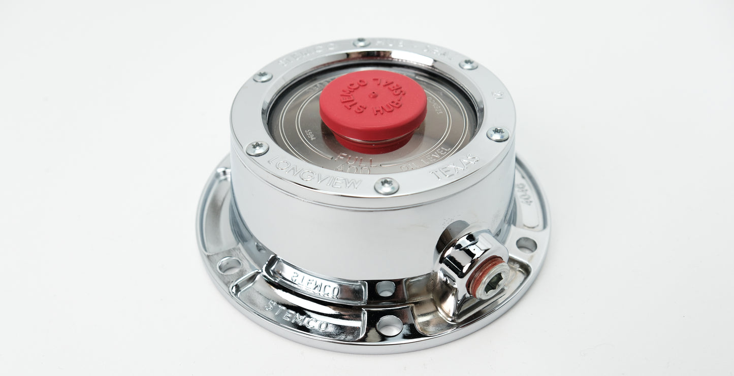 Stemco Traditional Chrome Plated Aluminium Hub Caps (Set of 2)