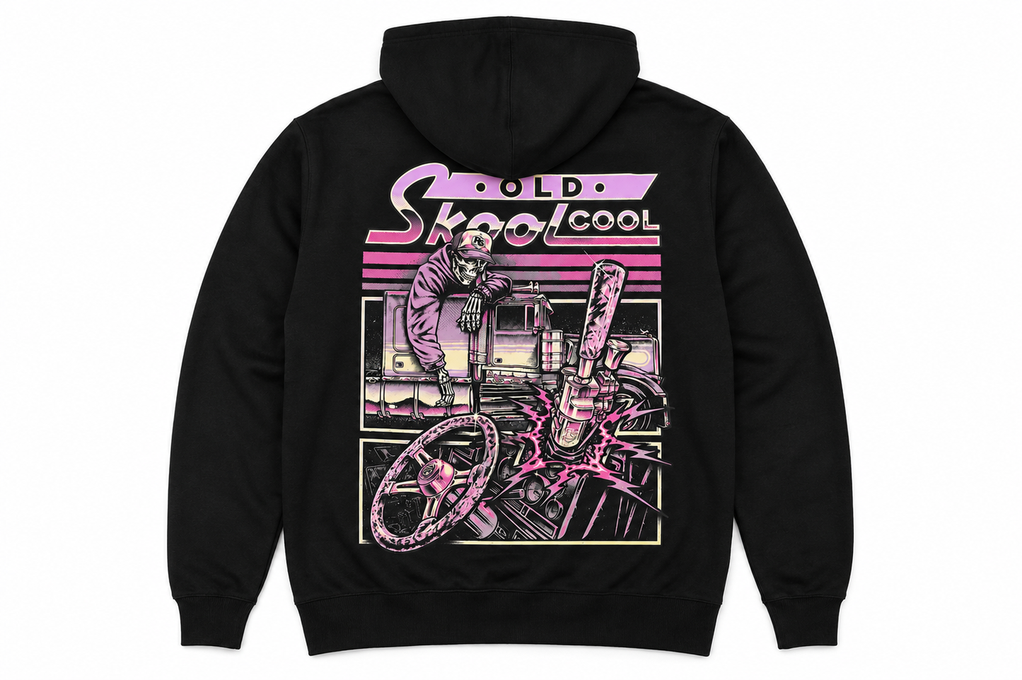 Rollin’ Stainless x PearlCraft Old Skool Cool Hoodie- Pink