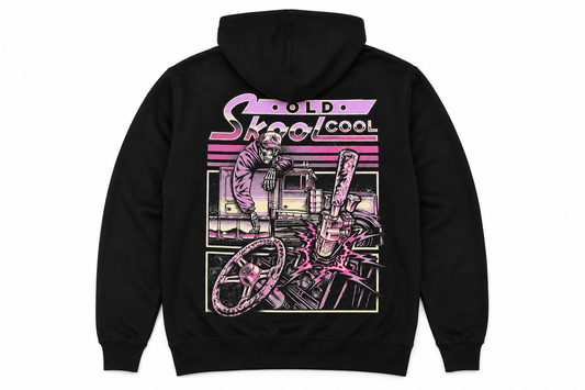 Rollin’ Stainless x PearlCraft Old Skool Cool Hoodie- Pink