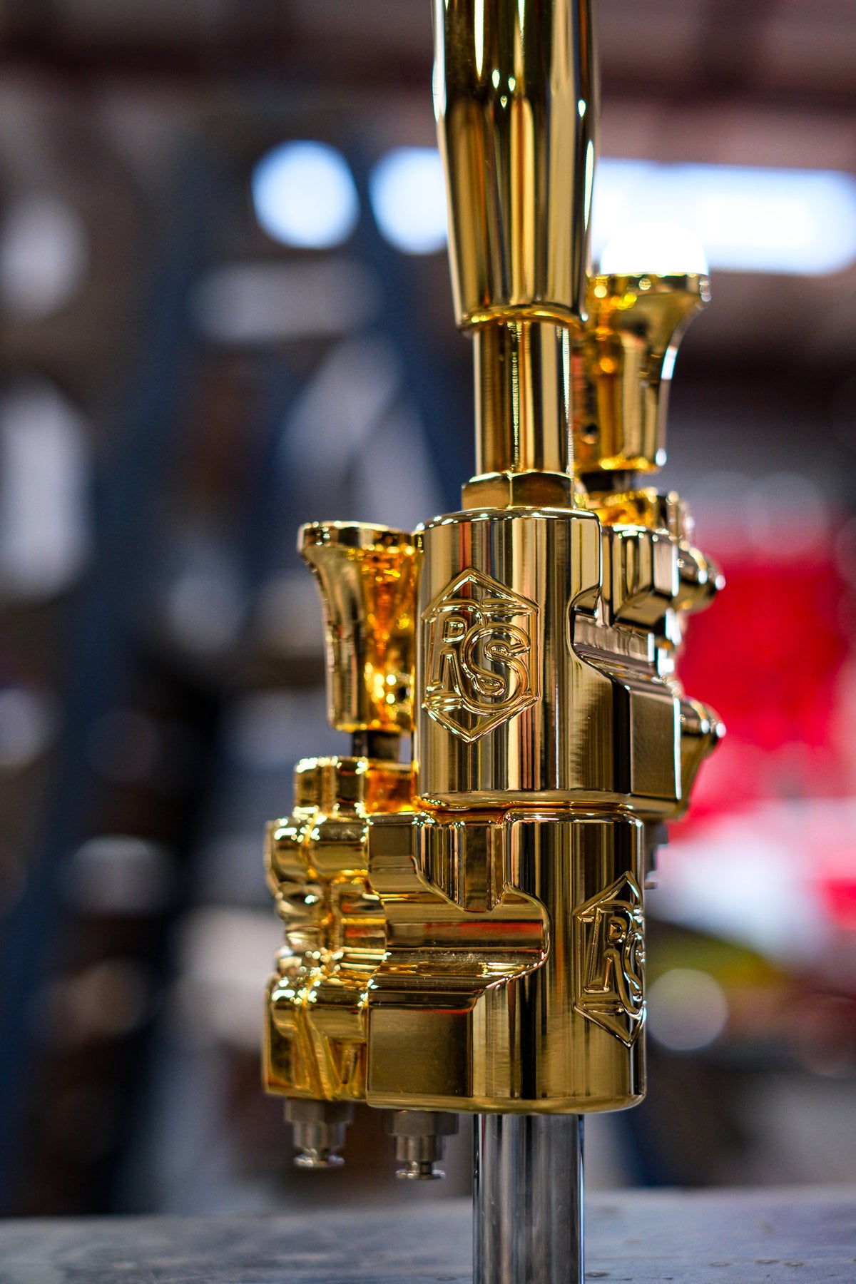 Old School Gear Shifter- 18-15-13 Speed- Gold Plated