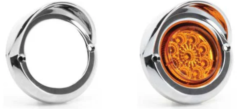 CHROME BEZEL VISOR - 2'' 57208