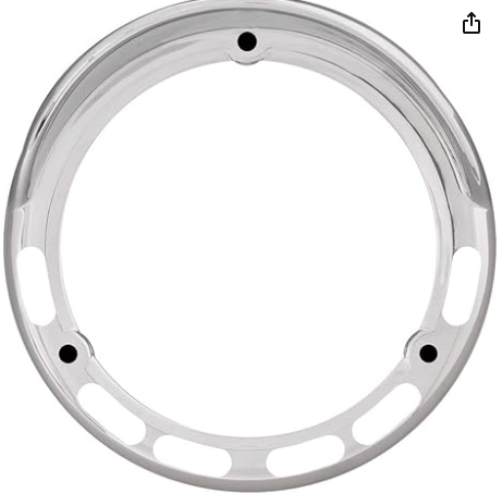 Chrome Plastic Rim 4" Bezel w' Visor - 78368