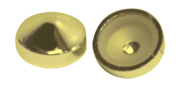 Screw Covers Snap On Pointed 16mm Gold 10 pack
