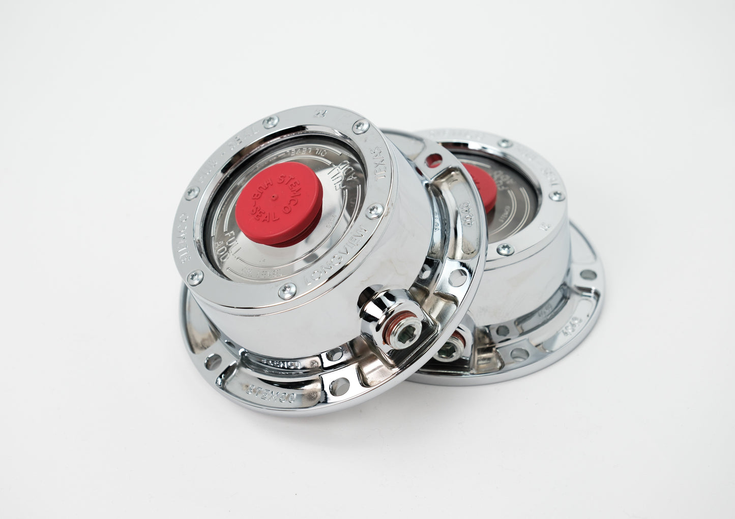 Stemco Traditional Chrome Plated Aluminium Hub Caps (Set of 2)